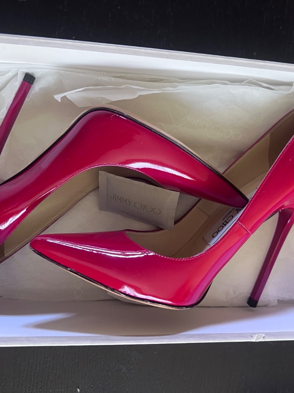 Jimmy Choo Anouk Size  36.5 Patent Leather Red - Picture 3 of 3
